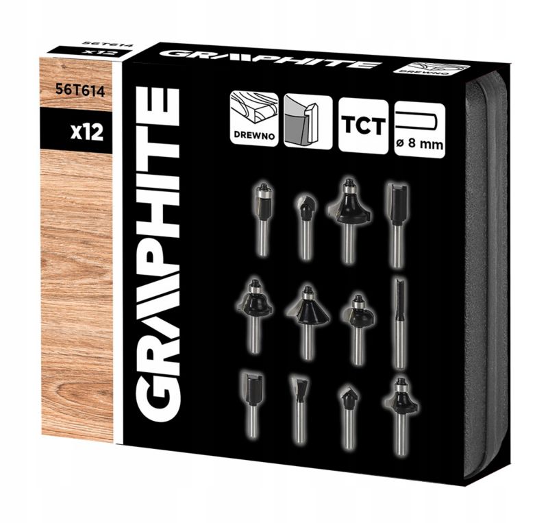 Frezarka krawędziowa z frezami GRAPHITE 510W górnowrzecionowa 6-8 mm 1 kpl