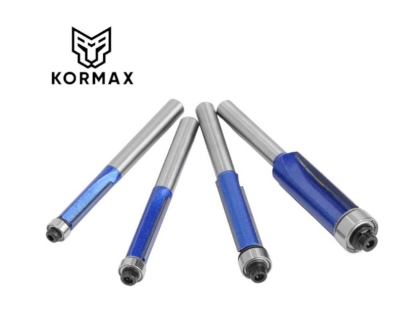 Frezy proste do drewna do rowków z łożyskiem chwyt Kormax 6mm (FD-FTR-SET) - 1 kpl.