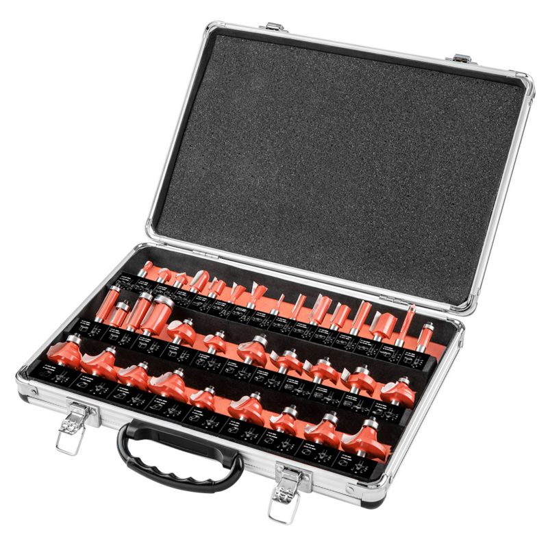 Frezy widiowe GRAPHITE trzpień 8 mm, zestaw 35 szt. 1 kpl