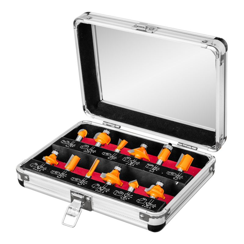 Frezy widiowe NEO TOOLS, trzpień 8 mm, zestaw 12 szt. 1 kpl