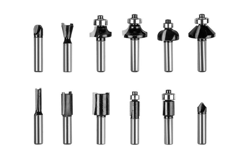 Frezy widiowe VERTO trzpień 8 mm, zestaw 12 szt. 1 kpl