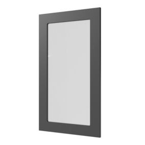 Front kuchenny do szafek wysokich z przeszkleniem GoodHome Stevia 50 cm antracyt mat