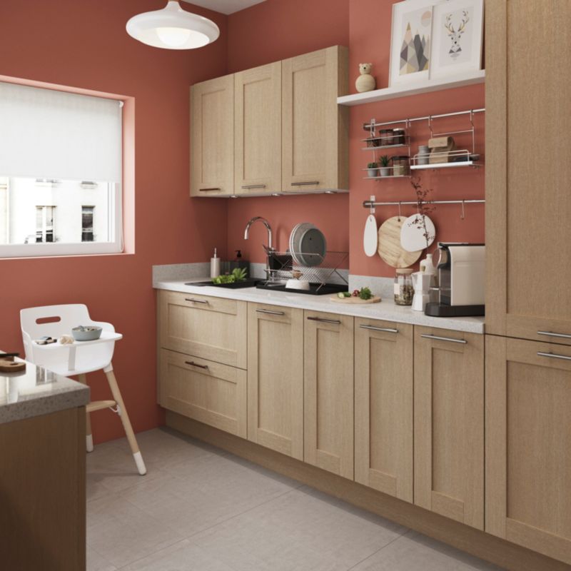 Front kuchenny do szafki dolnej GoodHome Stevia pełny 40 cm biały połysk