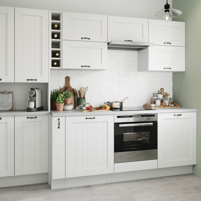Front kuchenny do szafki GoodHome Alpinia pełny 40 cm biały mat