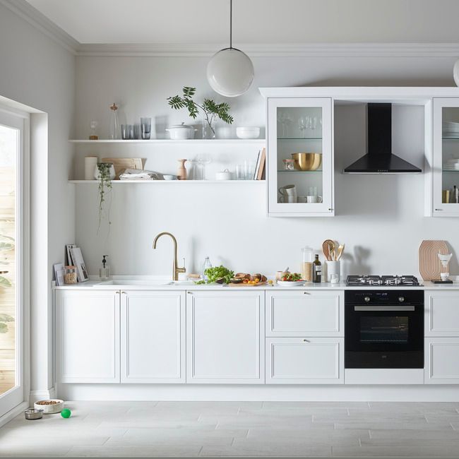 Front kuchenny do szafki wiszącej wysokiej GoodHome Artemisia 60 cm classic biały