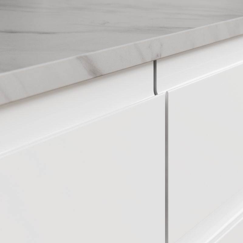 Front kuchenny do szafki wiszącej wysokiej GoodHome Garcinia 50 cm biały połysk