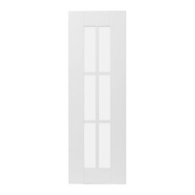 Front kuchenny do szafki wiszącej z przeszkleniem GoodHome Alpinia 29,7 x 89,5 cm biały mat