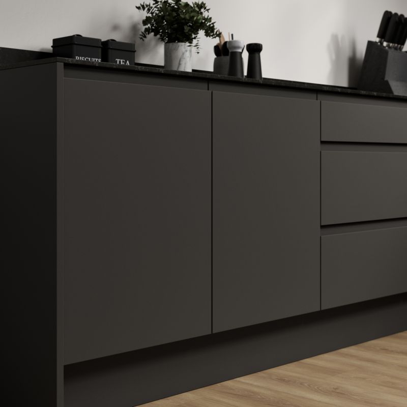 Front kuchenny do szafki wysokiej GoodHome Garcinia 50 cm carbon