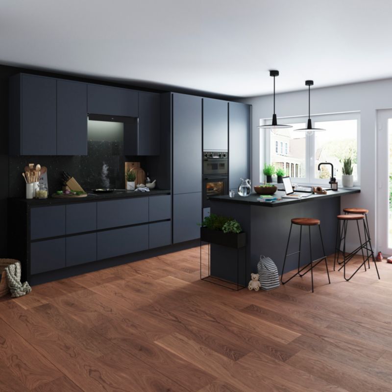 Front kuchenny do szafki wysokiej z AGD GoodHome Stevia 60 x 80,6 cm blue mat