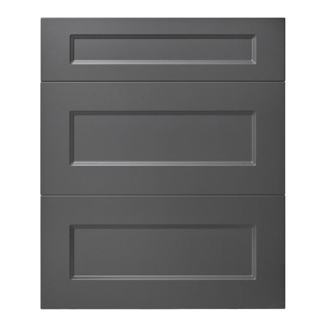 Front kuchenny do szafki z 3 szufladami GoodHome Artemisia 60 cm grafit mat