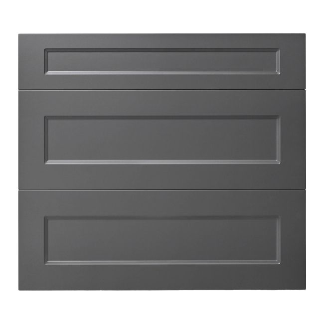 Front kuchenny do szafki z 3 szufladami GoodHome Artemisia 80 cm grafit mat