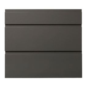 Front kuchenny do szafki z 3 szufladami GoodHome Garcinia 80 cm antracyt