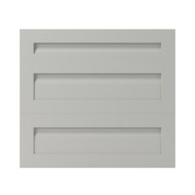 Front kuchenny do szafki z 3 szufladami GoodHome Garcinia 80 cm szary kamienny