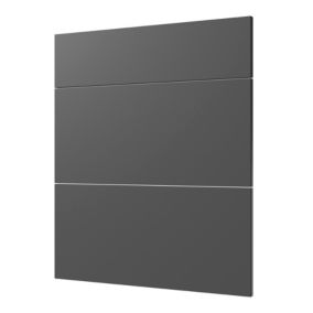 Front kuchenny do szafki z 3 szufladami GoodHome Stevia 60 cm antracyt mat