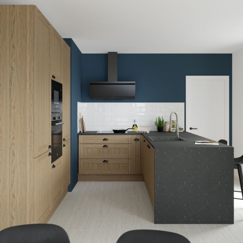 Front kuchenny do szafki z przeszkleniem GoodHome Alpinia 29,7 x 71,5 cm dąb