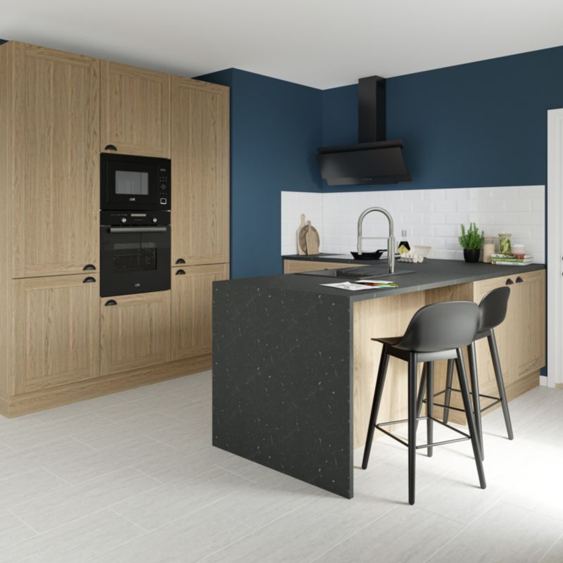 Front kuchenny do szafki z przeszkleniem GoodHome Alpinia 29,7 x 71,5 cm dąb