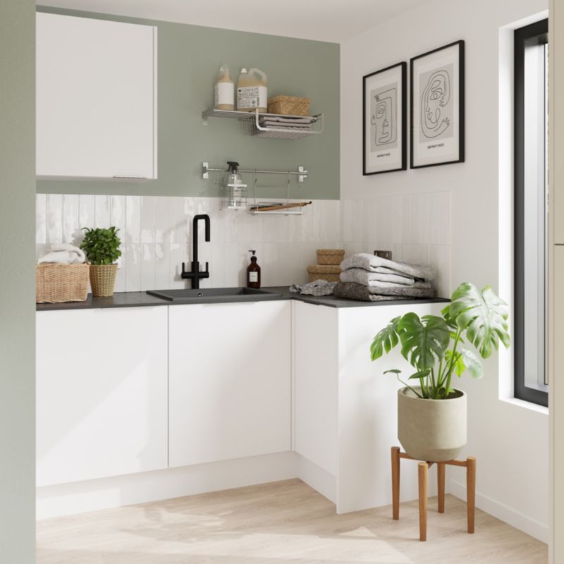 Front kuchenny do szafki z przeszkleniem GoodHome Balsamita 49,7 x 71,5 cm biały mat