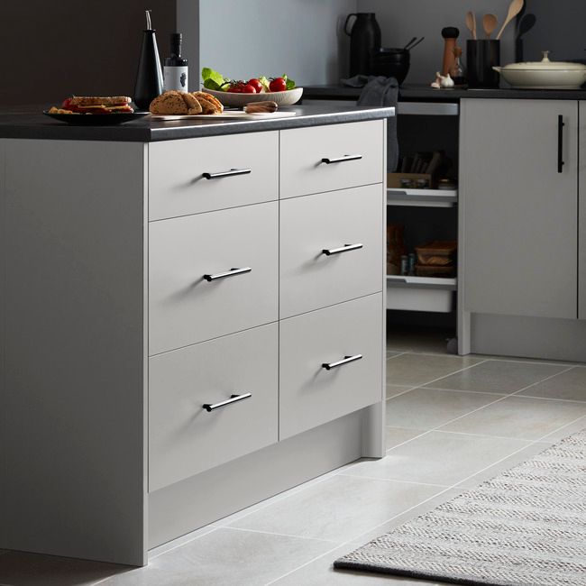 Front kuchenny do szuflady / drzwi GoodHome Balsamita 60 cm szary mat