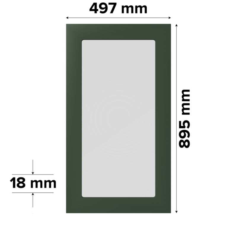 Front kuchenny szklany do szafki wysokiej GoodHome Artemisia 50 cm zielony mat