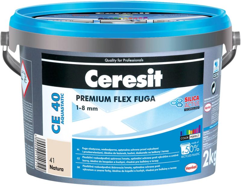 Fuga elastyczna Ceresit CE 40 Aquastatic beżowa 2 kg