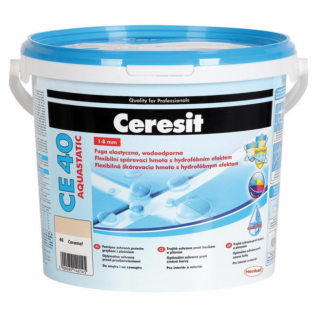 Fuga elastyczna Ceresit CE 40 Aquastatic biała 5 kg