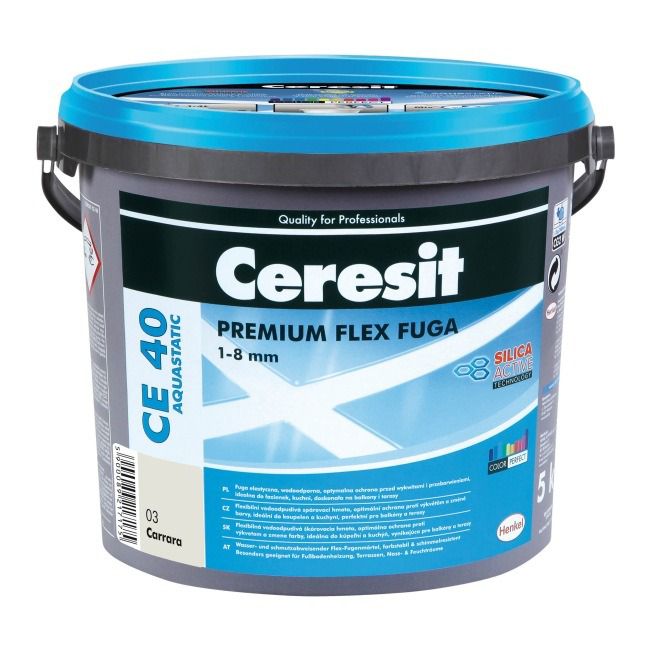 Fuga elastyczna Ceresit CE 40 Aquastatic carrara 5 kg
