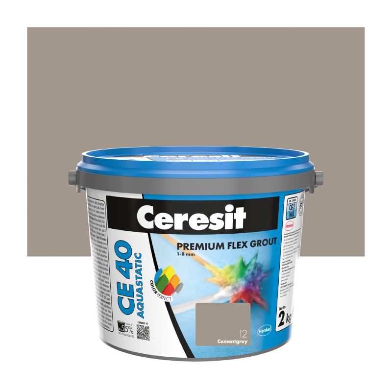 Fuga elastyczna Ceresit CE 40 Aquastatic cement gray 2 kg