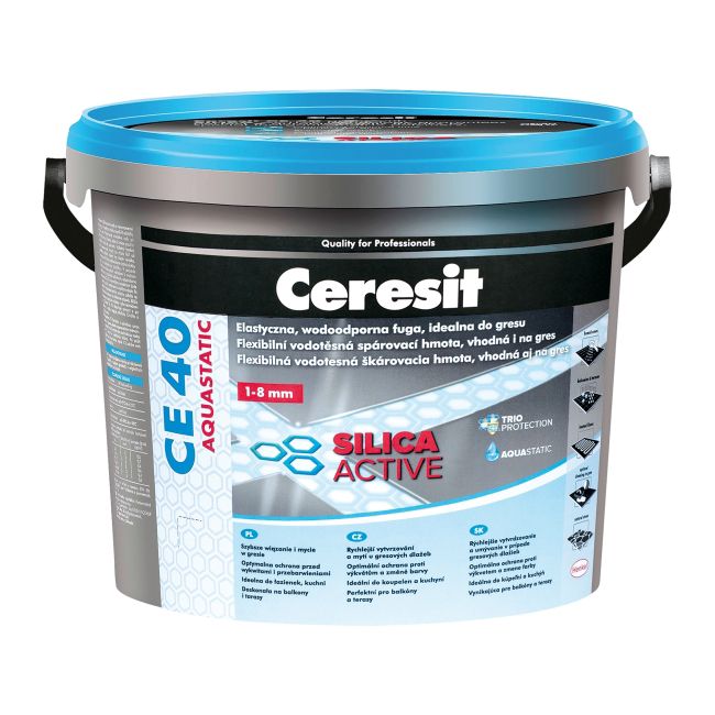 Fuga elastyczna Ceresit CE 40 Aquastatic cement gray 5 kg