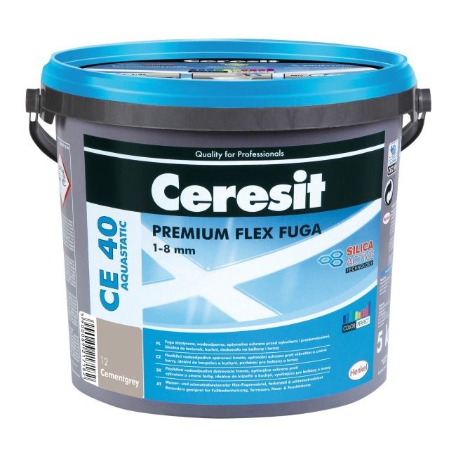 Fuga elastyczna Ceresit CE 40 Aquastatic cement gray 5 kg