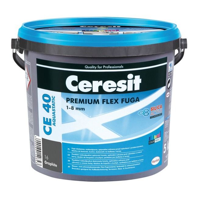 Fuga elastyczna Ceresit CE 40 Aquastatic grafitowa 5 kg ...