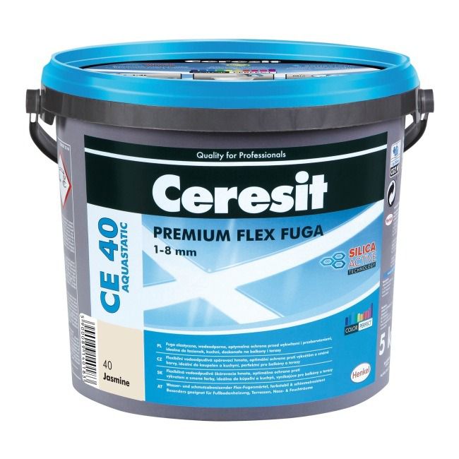 Fuga elastyczna Ceresit CE 40 Aquastatic jaśminowa 5 kg