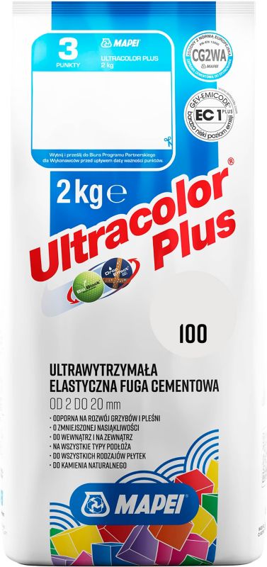 Fuga elastyczna Mapei Ultracolor Plus 100 biała 2 kg