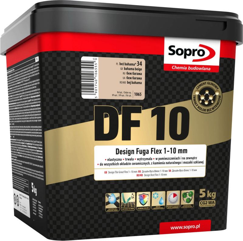 Fuga szeroka Sopro Flex DF10 Design 34 beż bahama 5 kg