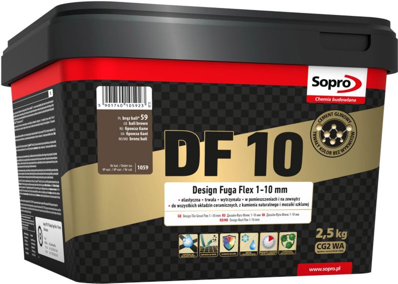 Fuga szeroka Sopro Flex DF10 Design 59 brąz bali 2,5 kg