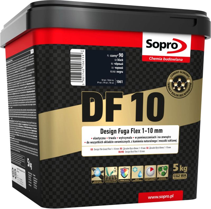 Fuga szeroka Sopro Flex DF10 Design 90 czarna 5 kg