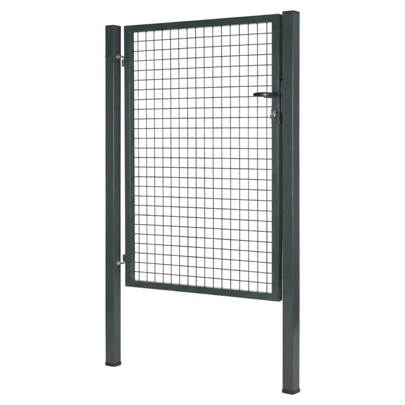 Furtka Blooma zestaw ze słupkami kwadratowymi 100 x 150 cm antracyt