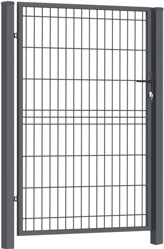 Furtka panelowa uniwersalna ze słupkami 1x 1,5 m antracyt