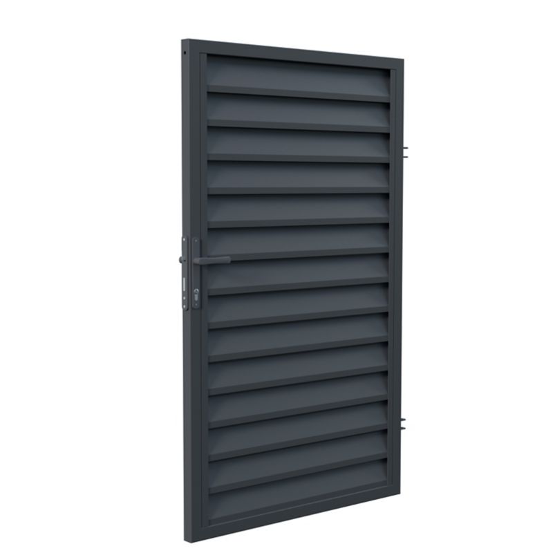Furtka z zamkiem Polargos Imperial 90 x 150 cm ocynk antracyt prawa