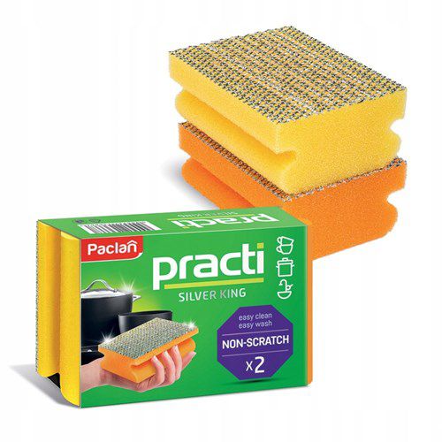 Gąbki kuchenne NEOPAK Practi Silver King dwustronne 2 szt.