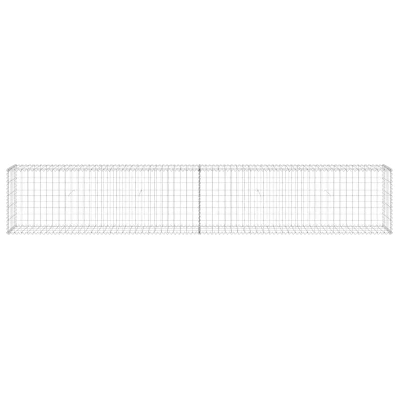 Gabion vidaXL stalowy galwanizowany z pokrywami srebrny 1 szt.