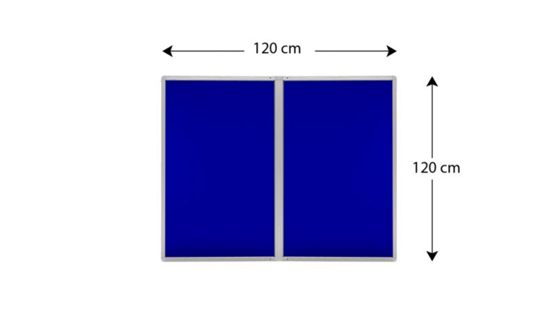 Gablota informacyjna wewnętrzna ALLboards 120x120 cm powierzchnia filcowa niebieska 1 szt.