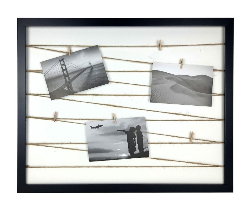 Galeria na zdjęcia Fotogaleria sznurkowa ramka ze sznurkami Frames Factory 40x50 czarna 1szt.