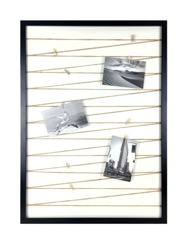 Galeria na zdjęcia Fotogaleria sznurkowa ramka ze sznurkami Frames Factory 50x70 czarna 1szt.