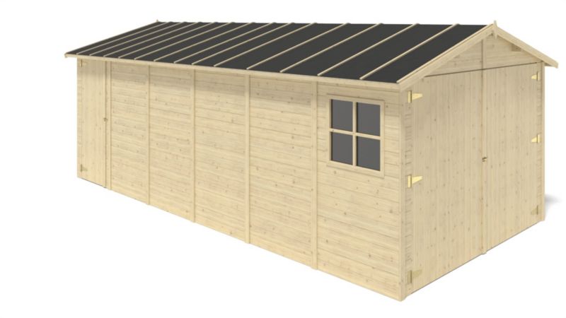 Garaż ALTANKA 18,19 m2 - 3,05x5,91 m - 18 mm - Kolor: naturalny, drewniany, 1szt.