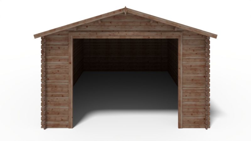 Garaż ALTANKA 24 m2 - 4x6 m - 28 mm - Kolor: brązowy, drewniany, impregnowany, 1szt.