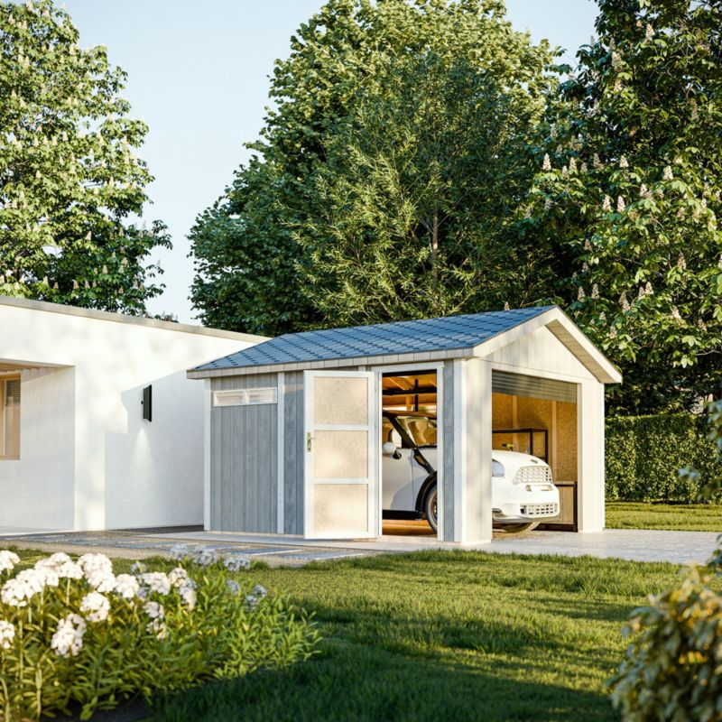 Garaż premium quality Timbela M990B 13 m² konstrukcja z paneli LP Smartside 1 szt.