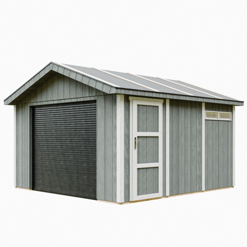 Garaż premium quality Timbela M990B-CAVERN STEEL 13 m² konstrukcja z paneli LP Smartside 1 szt.