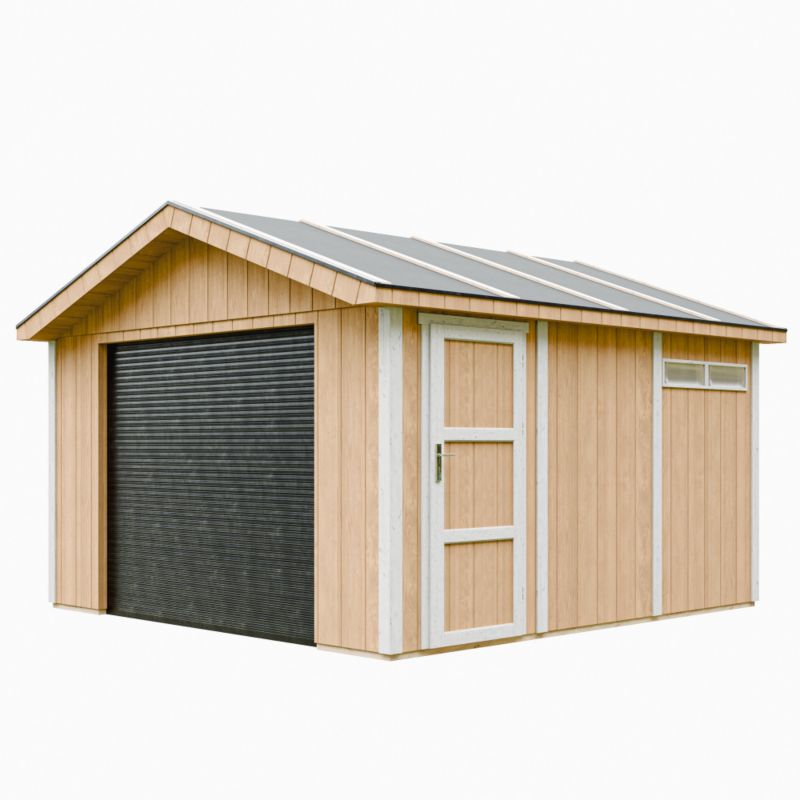 Garaż premium quality Timbela M990B-HARVEST HONEY 13 m² konstrukcja z paneli LP Smartside 1 szt.