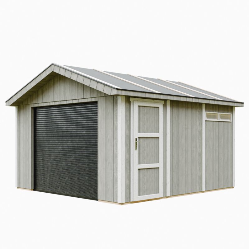 Garaż premium quality Timbela M990B-TUNDRA GREY 13 m² konstrukcja z paneli LP Smartside 1 szt.