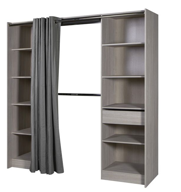 Garderoba Form Eklips 200 x 200 x 48 cm dąb szary